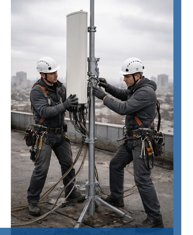 Монтаж антенн связи на крыше в Надыме от 8821 р. | ВЫСОТНИК-Ндм