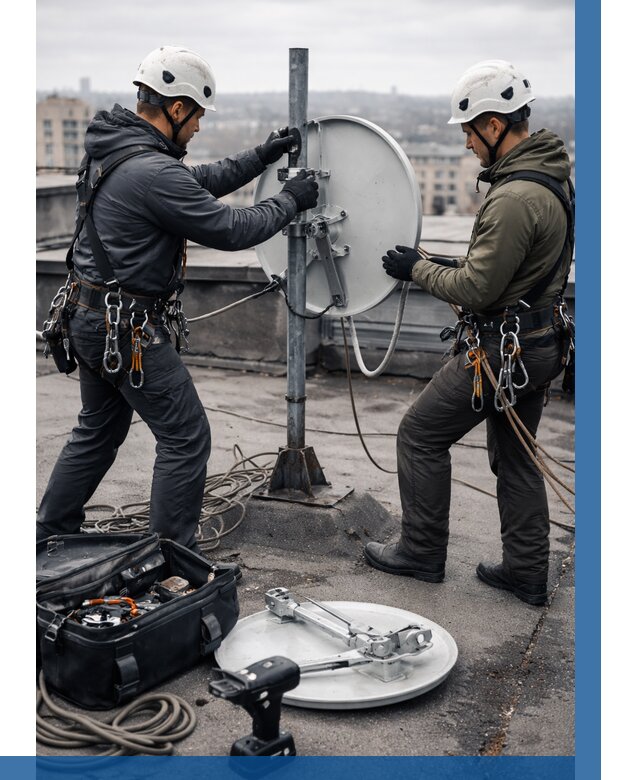 Демонтаж антенн на крыше в Надыме от 4670 р. | ВЫСОТНИК-Ндм