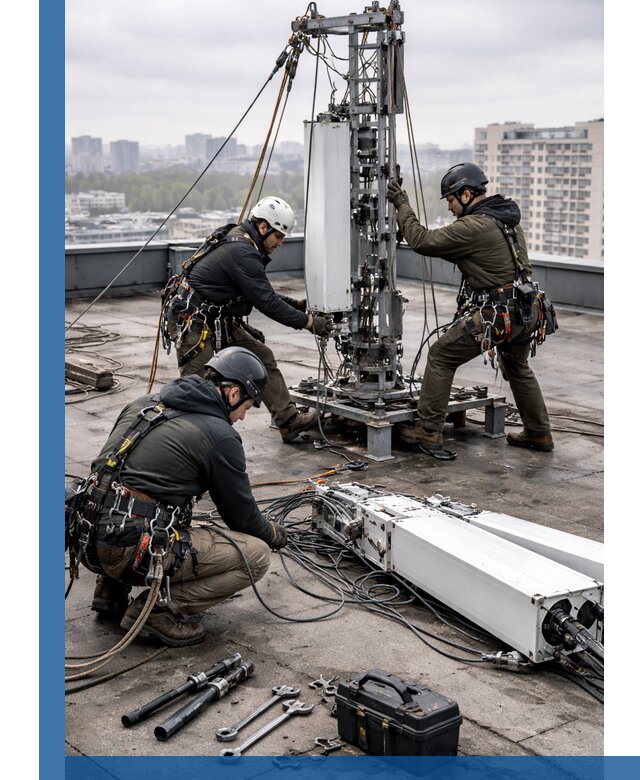 Демонтаж антенн на крыше зданий в Надыме с гарантией