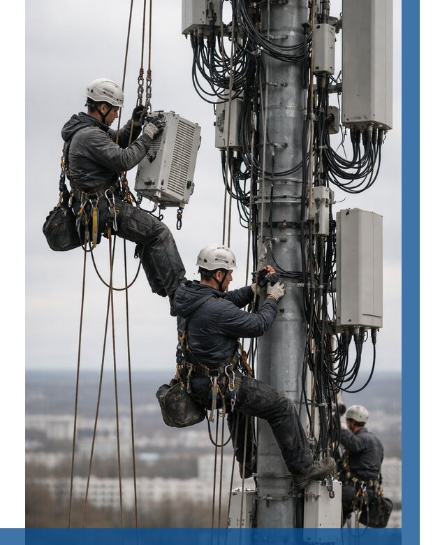Монтаж оборудования связи на мачте в Надыме от 7784 р. | ВЫСОТНИК-Ндм