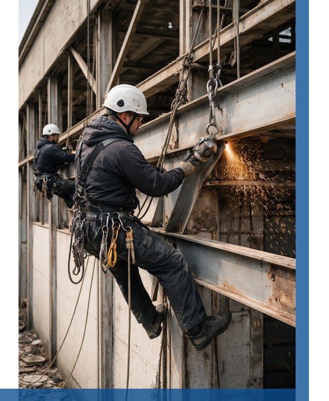 Демонтаж металлоконструкций на высоте в Надыме от 6746р. |ВЫСОТНИК-Ндм