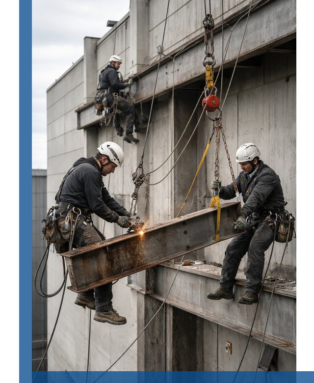 Демонтаж металлоконструкций на высоте в Надыме под ключ