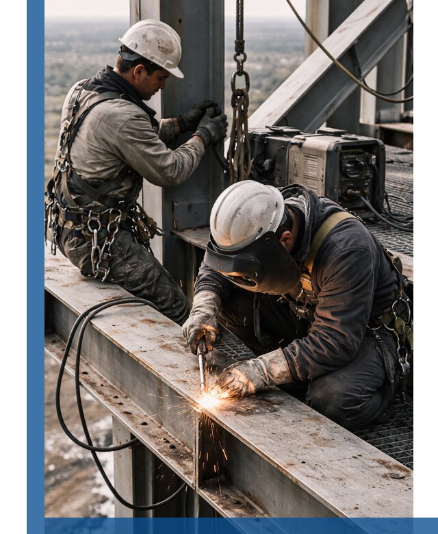 Высотные сварочные работы в Надыме для промышленных объектов