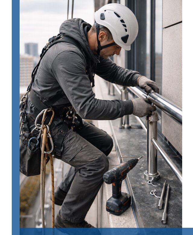 Монтаж ограждений на высоте в Надыме для зданий и конструкций