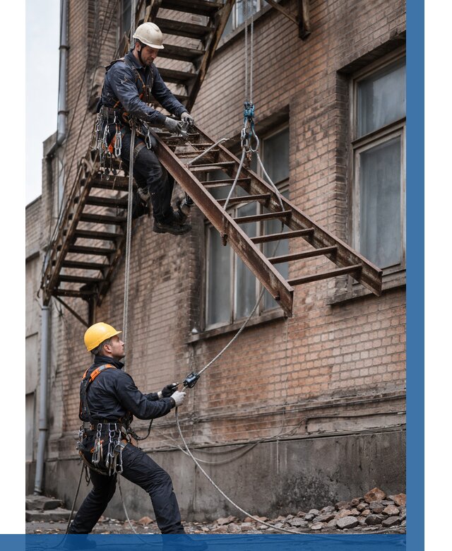 Демонтаж пожарной лестницы в Надыме от 12454 р. | ВЫСОТНИК-Ндм