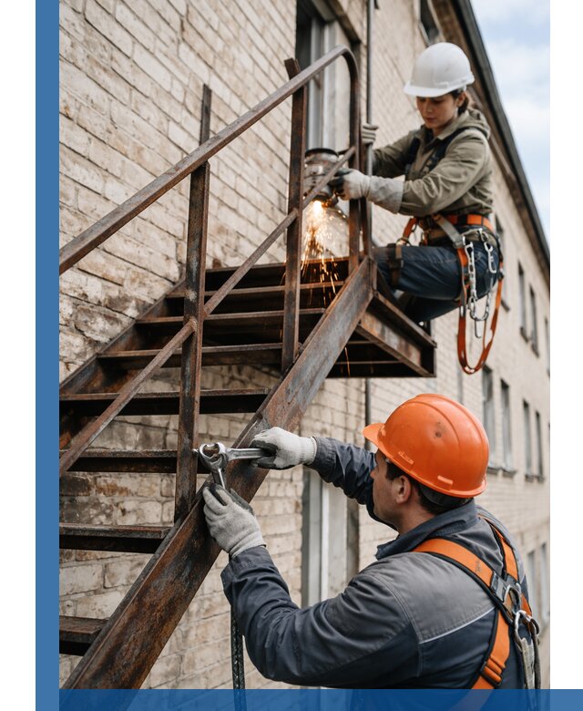 Ремонт и восстановление пожарных лестниц с выездом в Надыме