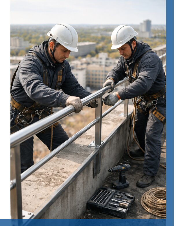 Монтаж перил на высоте в Надыме от 2595 р. | ВЫСОТНИК-Ндм