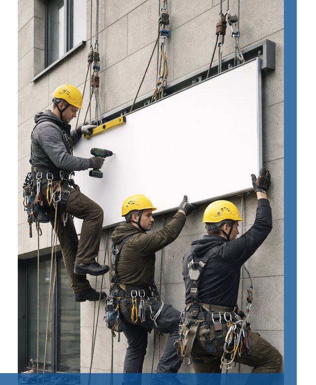 Монтаж рекламной вывески в Надыме от 8302 р. | ВЫСОТНИК-Ндм