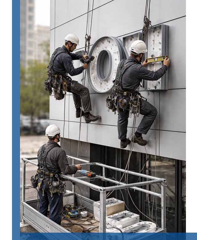 Профессиональный монтаж световых букв в Надыме под ключ