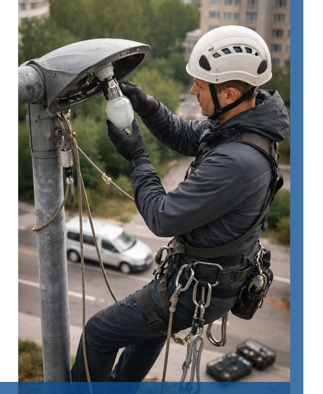 Замена ламп на высоте в Надыме от 2595 р. | ВЫСОТНИК-Ндм