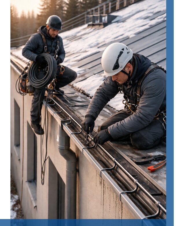 Монтаж греющего кабеля на кровле в Надыме от 467 р. | ВЫСОТНИК-Ндм