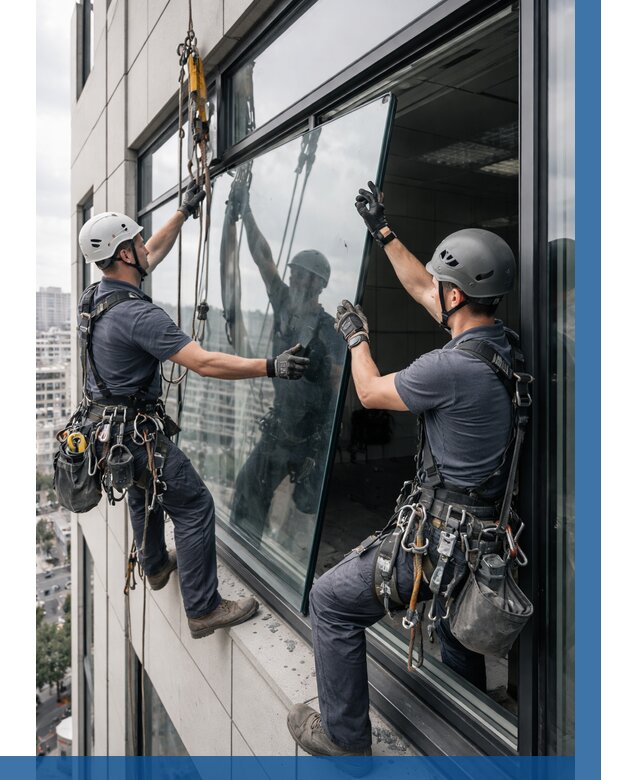 Замена стеклопакетов на высоте в Надыме от 5708 р. | ВЫСОТНИК-Ндм