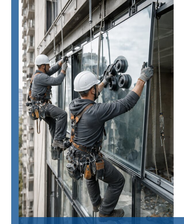 Витражное остекление фасадов и лоджий в Надыме под ключ