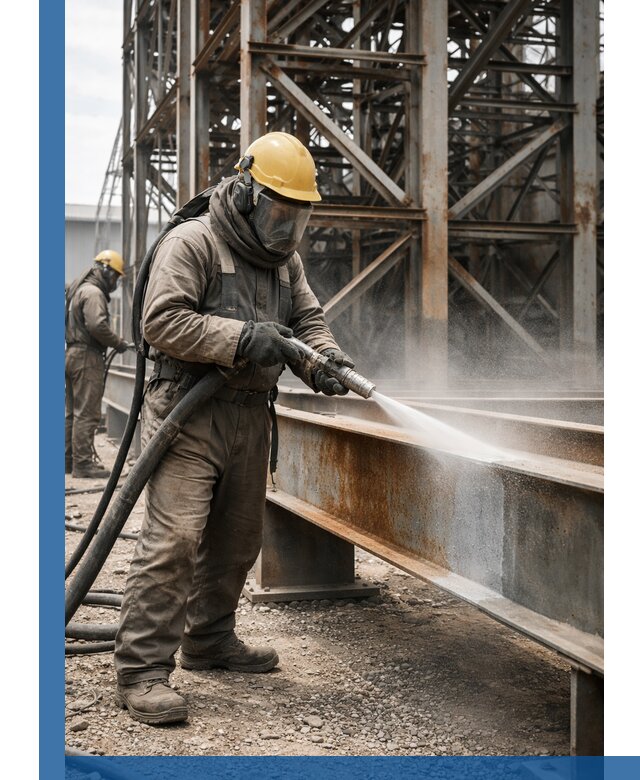 Пескоструйная очистка металлоконструкций в Надыме промышленная