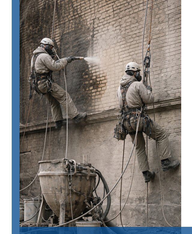 Пескоструйная очистка фасадов в Надыме профессионально