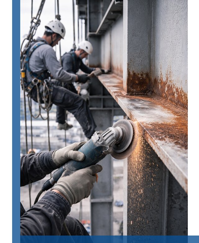 Зачистка металла от ржавчины и подготовка поверхностей в Надыме