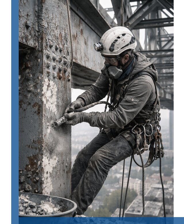 Удаление старой краски с металлических конструкций в Надыме