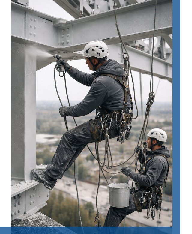 Покраска металлоконструкций на высоте в Надыме 363 р |ВЫСОТНИК-Ндм