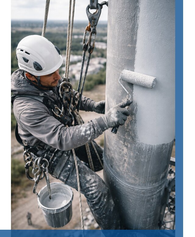 Покраска мачт связи под ключ в Надыме от 882 р. | ВЫСОТНИК-Ндм
