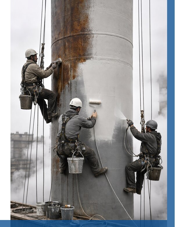 Покраска дымовых труб в Надыме от 8821 р. | ВЫСОТНИК-Ндм