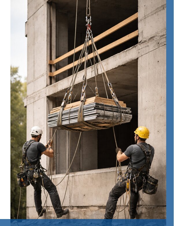 Подъем материала на этаж веревками в Надыме от 1557 р. | ВЫСОТНИК-Ндм