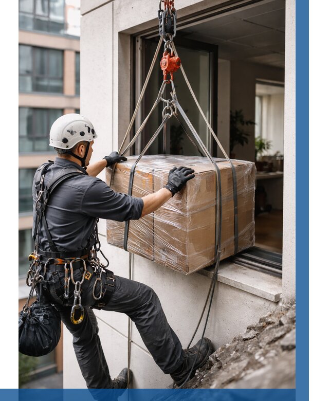 Подъем груза через окно в Надыме от 4670 р. | ВЫСОТНИК-Ндм