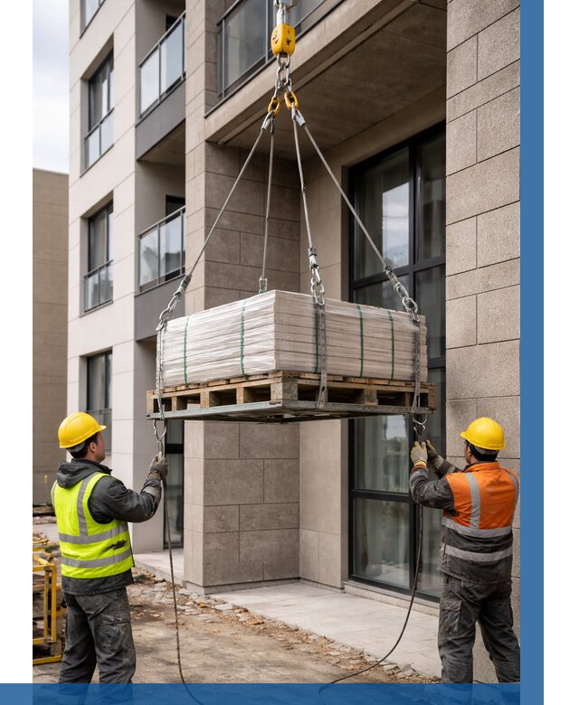 Подъем керамогранита на этаж в Надыме от 3632 р. | ВЫСОТНИК-Ндм