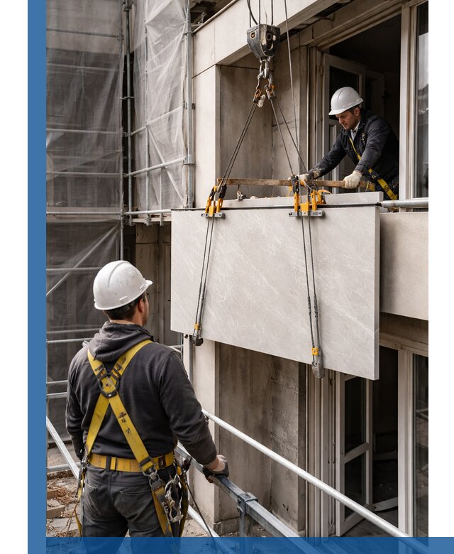 Подъем керамогранита на этаж в Надыме грузчиками и техникой