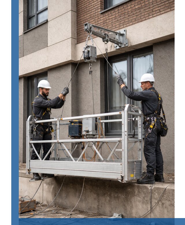 Монтаж и подъем фасадной люльки в Надыме с гарантией безопасности