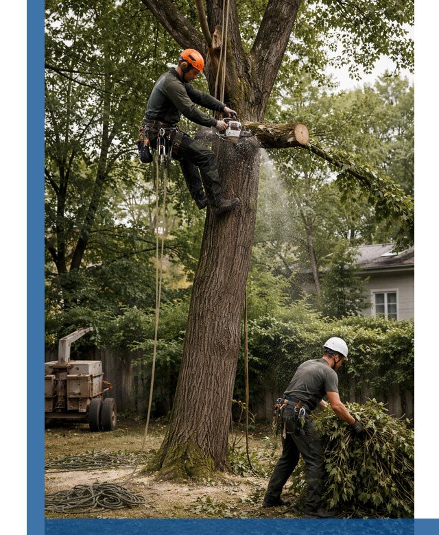 Кронирование деревьев в Надыме, безопасная высотная обрезка