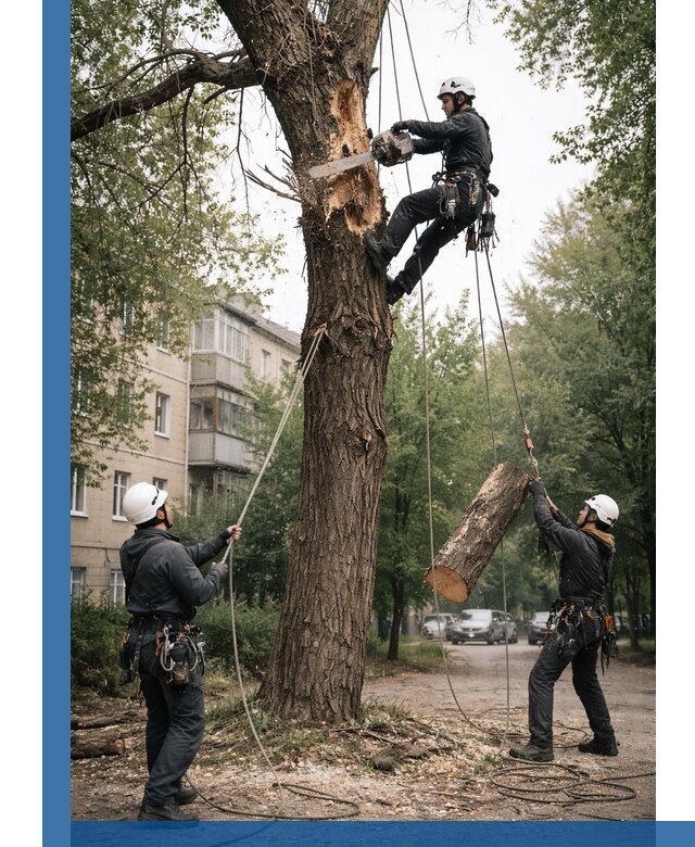 Срочное удаление аварийных деревьев в Надыме с гарантией безопасности