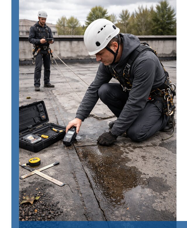 Обследование кровли на протечки и выявление дефектов в Надыме