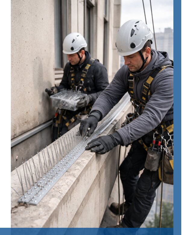 Установка шипов от птиц в Надыме от 882 р. | ВЫСОТНИК-Ндм